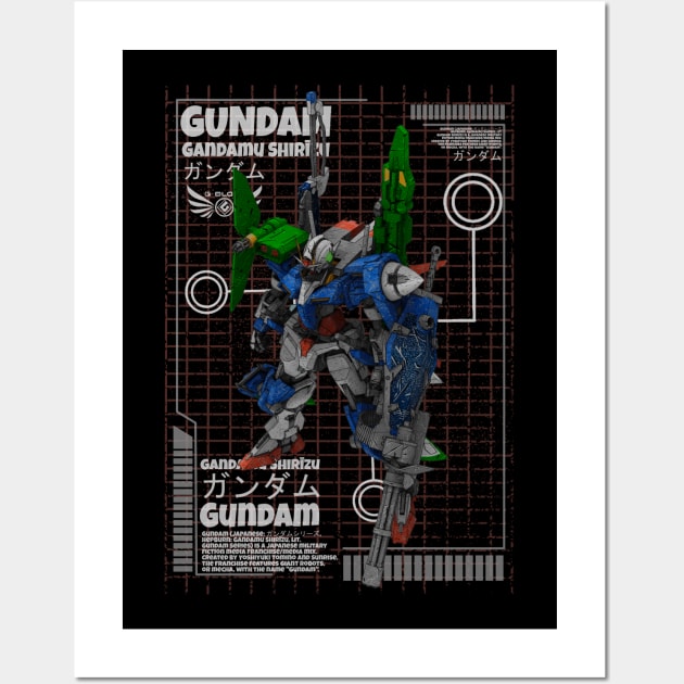 GN-001 Gundam Exia Wall Art by gblackid